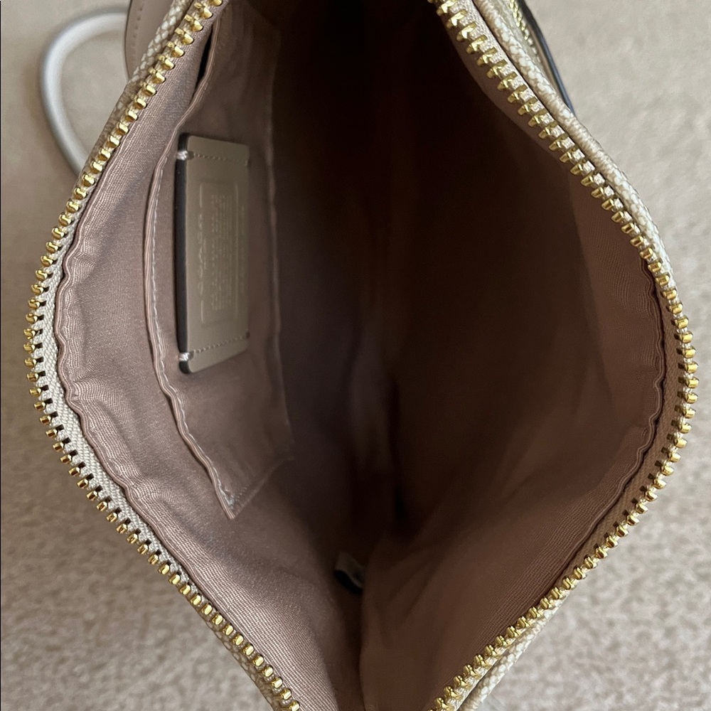 Coach Beige Signature Crossbody Bag - Picture 8 of 10